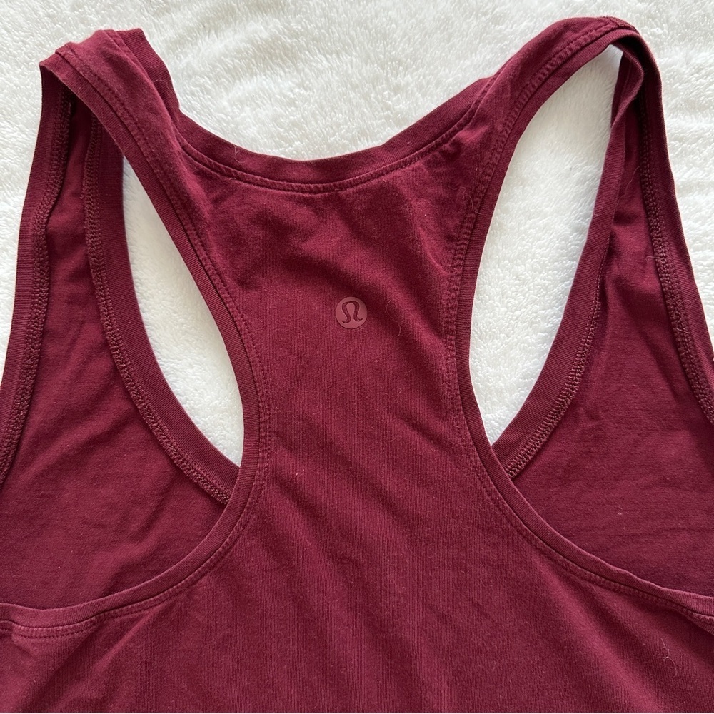 LULULEMON RACERBACK TANK WOMENS SIZE 6 IN  MAROON - Picture 5 of 13